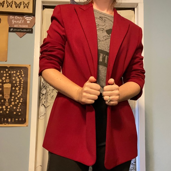 Lauren Ralph Lauren Jackets & Blazers - Vintage Ralph Lauren Oversized Blazer Burgundy Wine sz 10